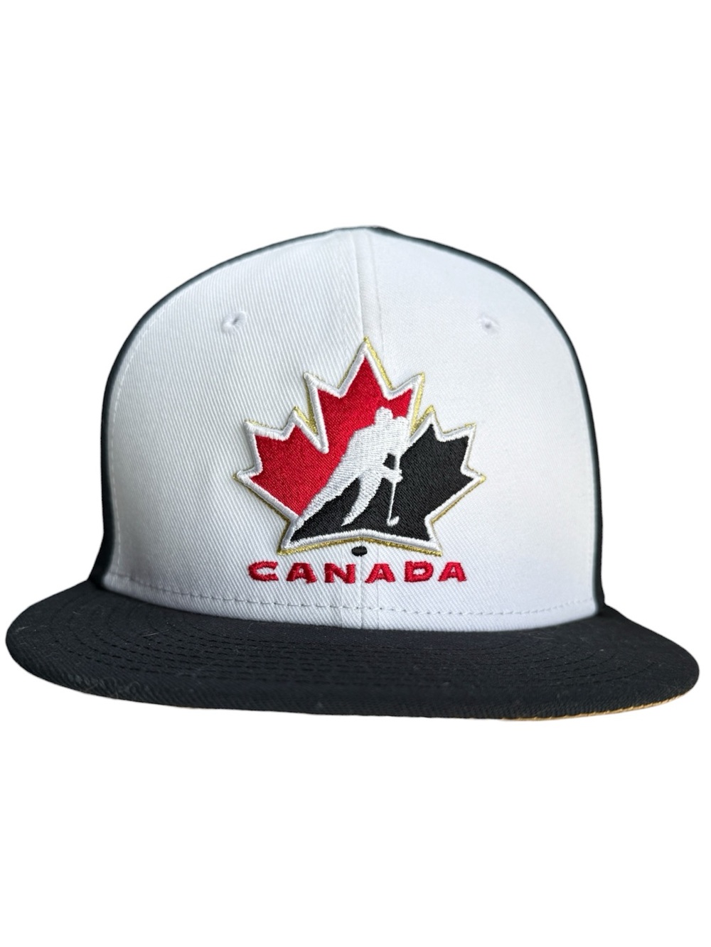 Nike True Hockey Canada Snapback Hat White Black Gold One Size